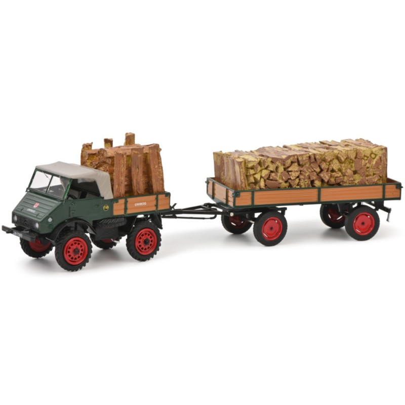 1:43 Schuco Mercedes Unimog 401 With Wood