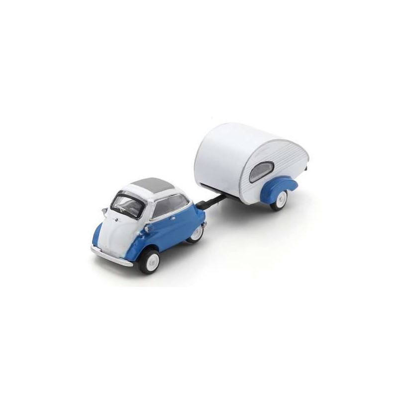 1:87 Schuco BMW Isetta CON Caravan Blu DIE Cast