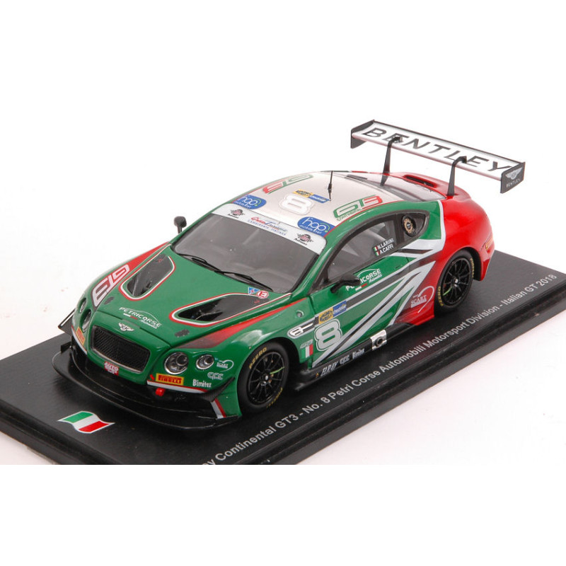 1:43 Spark Bentley Continental GT3 N8 Italian GT 2018 Nlarini a.caffi