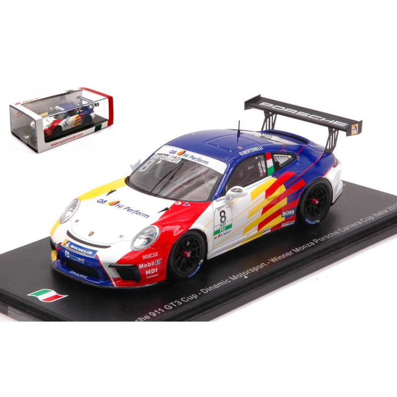 1:43 Spark Porsche 911 GT3 N8 Winner Monza CUP Italia 2019 Diego Bertonelli