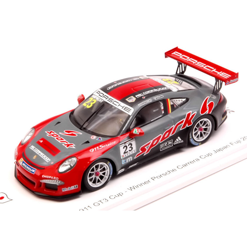 1:43 Spark Porsche 911 GT3 N23 Winner Carrera CUP Japan Fuji 2017 P.hamprecht