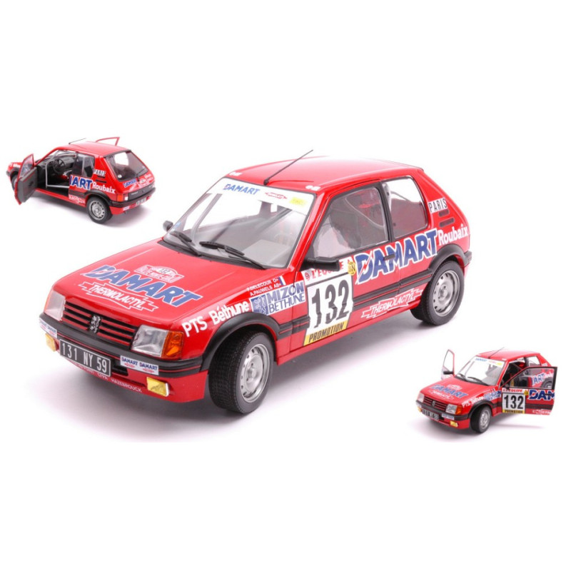 1:18 Solido Peugeot 205 1.6 GTi N 132 Rally MONTEC.1986 F.delecour a.c.pauwels