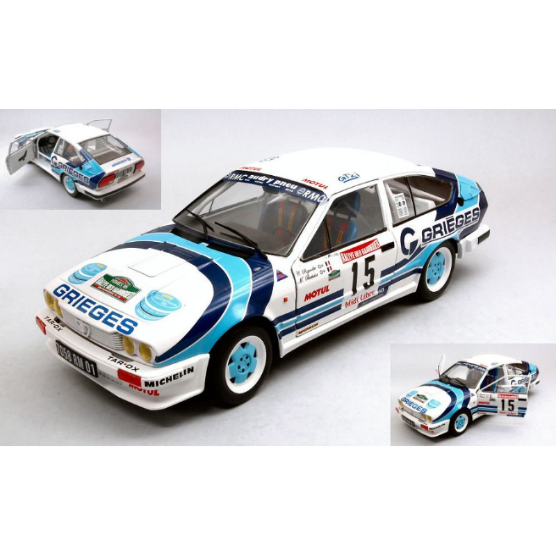 1:18 Solido Alfa Romeo GTV6 N15 Rally DES Garrigues 1986 C.rigollet m.bathelot