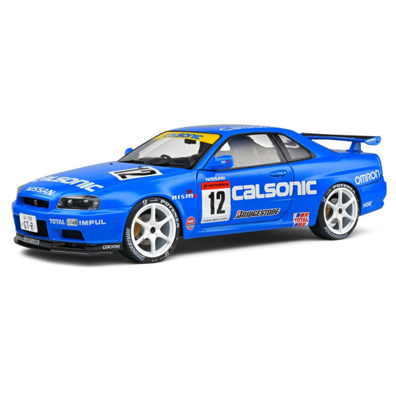 1:18 Solido Nissan Gt r (R34) Streetfighter Calsonic Tribute 2000 Blu