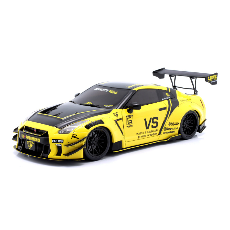 1:18 Solido Nissan Gt r (R35) Liberty Walk Body KIT 2.0 Coupe 2022 Giallo/nero