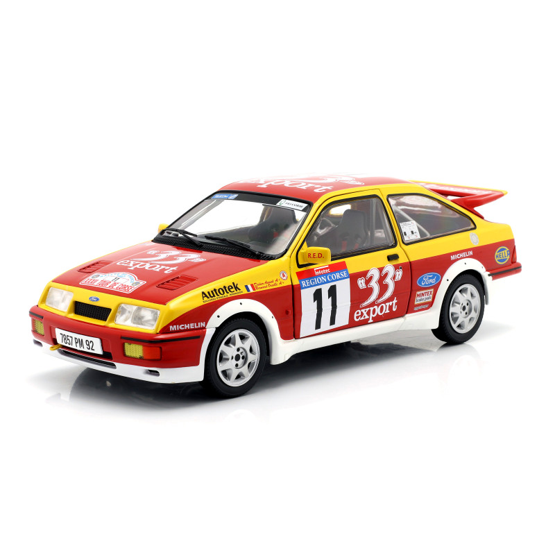 1:18 Solido Ford Sierra Cosworth RS N11 Tour DE Corse 1987 Auriol ocelli