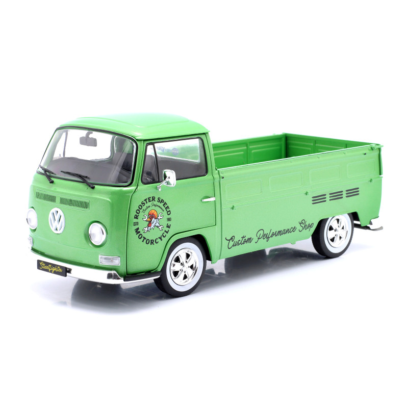 1:18 Solido VW T2 Pick UP Rooster Speed Motorcycle Custom 1968 Verde