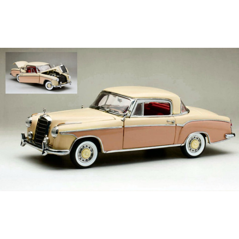 1:18 Sunstar Mercedes 220 SE Coupe' (W128) Chiaro Beige/rosa