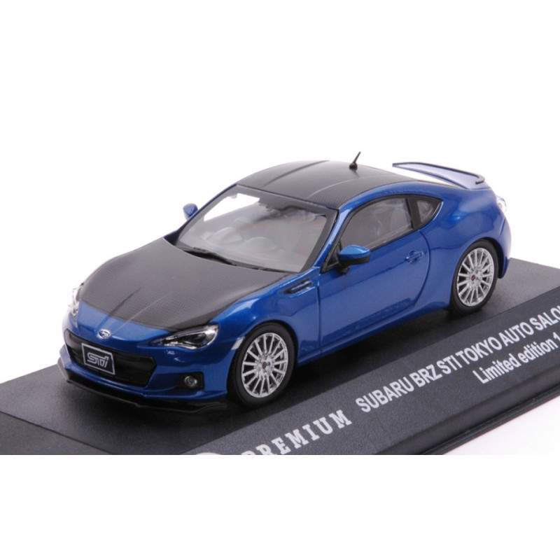 1:43 Triple 9 Subaru BRZ STI Tokyo Autosalon 2012 Blu With Carbon Bonnet