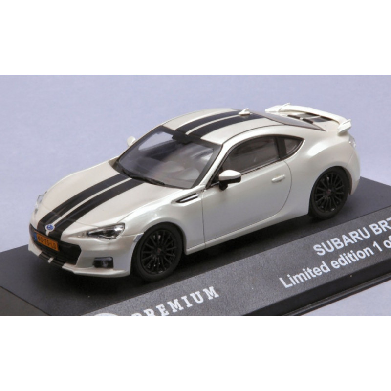 1:43 Triple 9 Subaru BRZ 2013 Pearl Bianco With Nero Lines