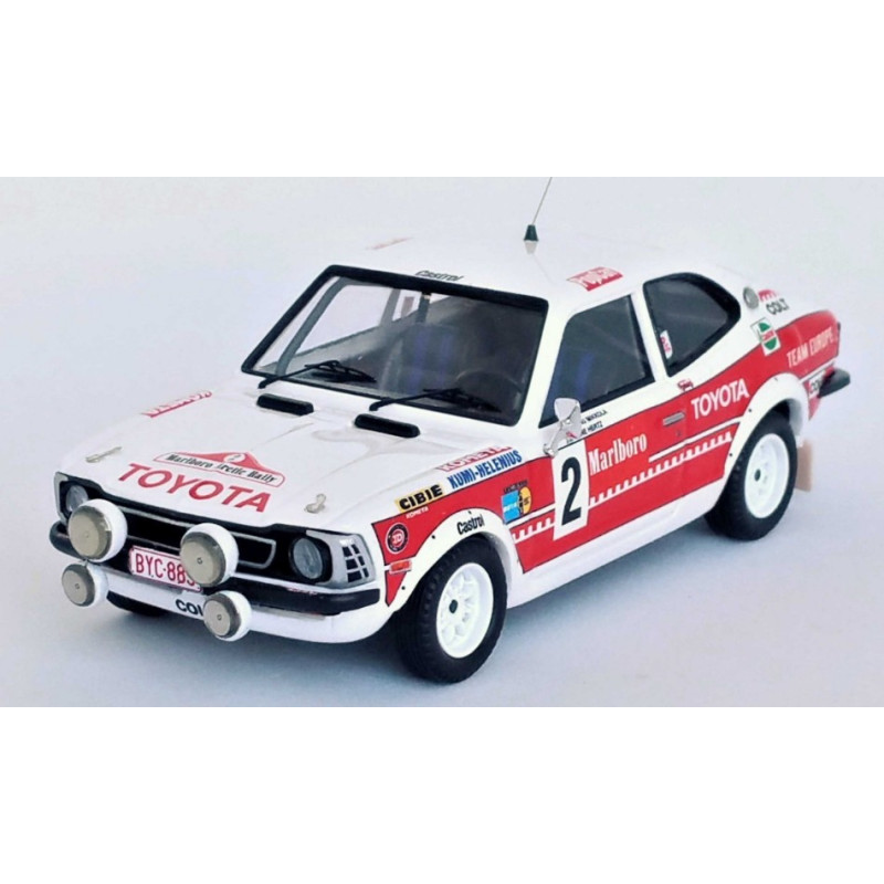 1:43 Trofeu Toyota Corolla Levin 4th Artic Rally 1977 Mikkola/hertz