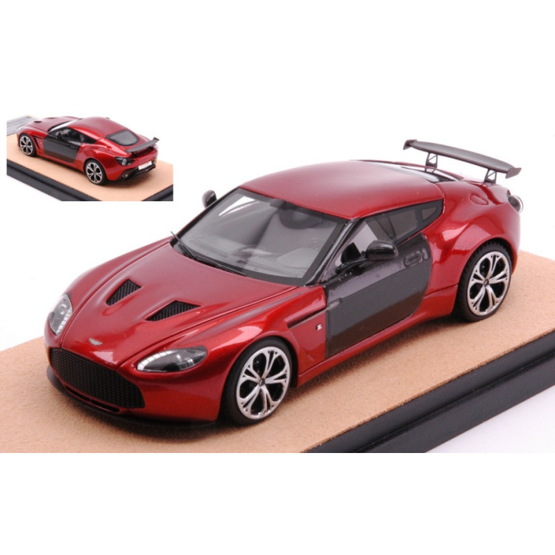 1:43 Tecnomodel Aston Martin V12 Zagato 2012 Rosso Metallizzato W/carbon Ed.lim.pcs 10