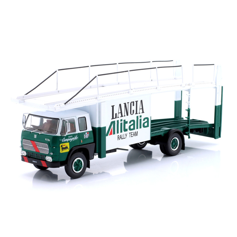 1:43 Ixo Model Fiat 673 Racing Lancia Alitalia Transporter 1976 Verde/bianco Reprod.