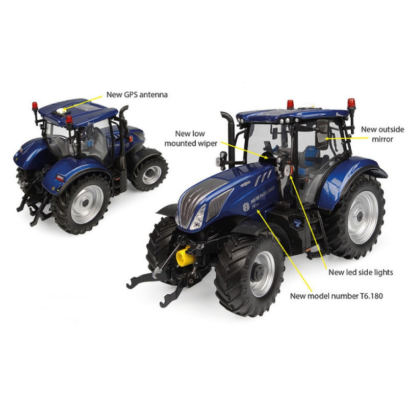 1:32 Universal Hobbies NEW Holland T6.180 Blu Power Dynamic Command