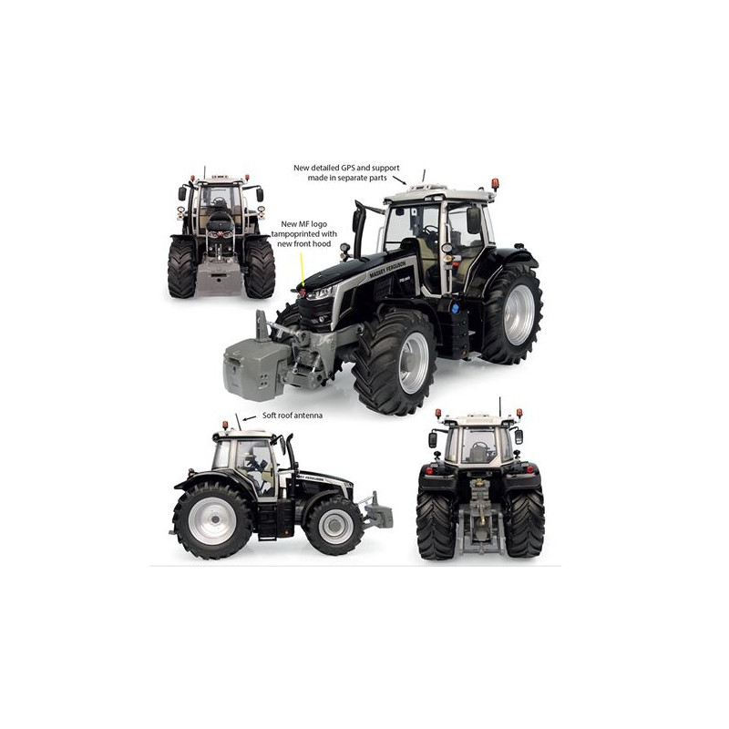 1:32 Universal Hobbies Trattore Massey Ferguson 7S.190 Nero Beauty 2023