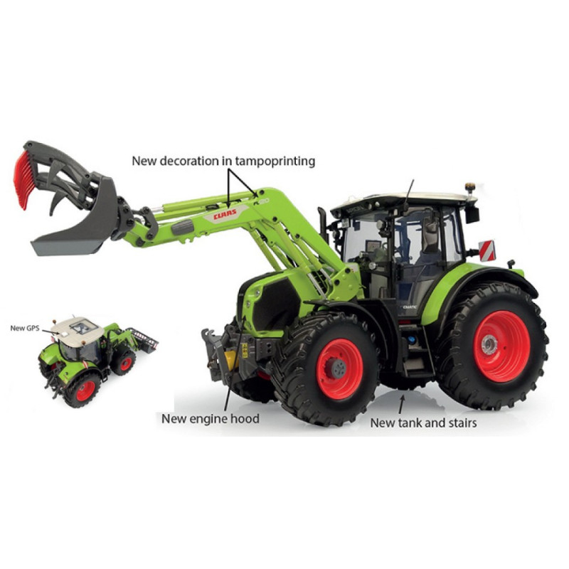 1:32 Universal Hobbies Trattore Claas Arion 510 With Frontloader FL120