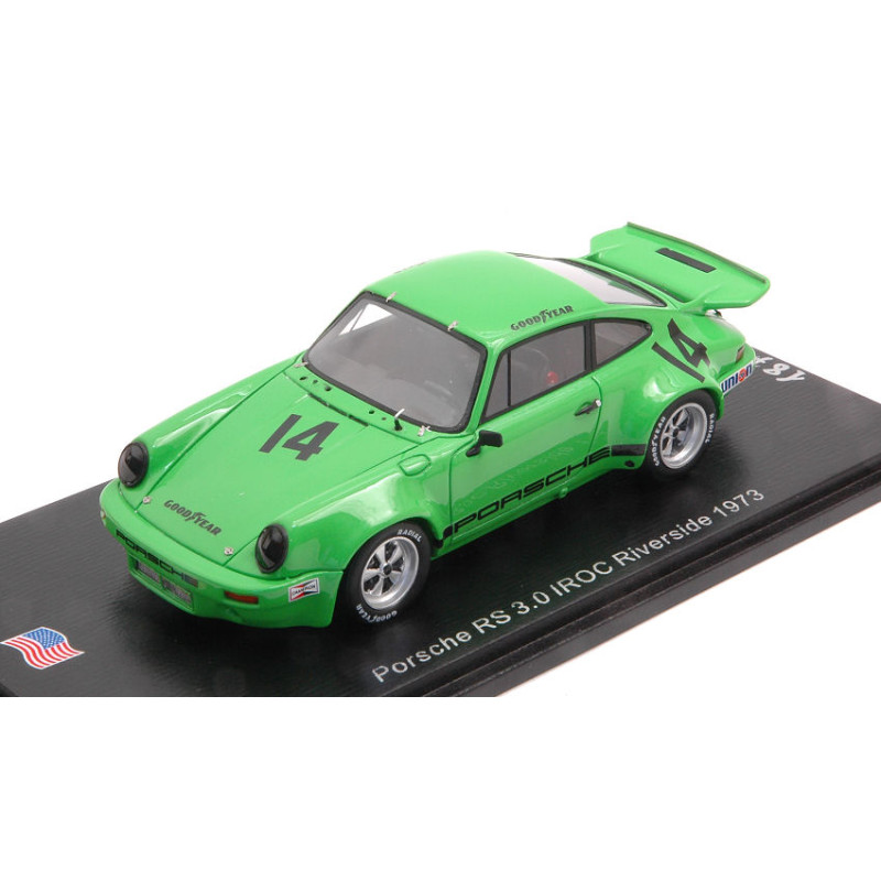 1:43 Spark Porsche RS 3.0 N14 Iroc Riverside 1973 Emerson Fittipaldi