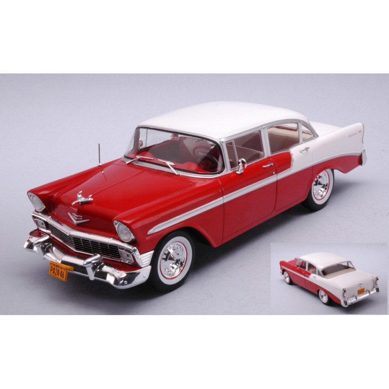 1:24 Whitebox Chevrolet BEL AIR 4 Door Sedan Rosso/bianco