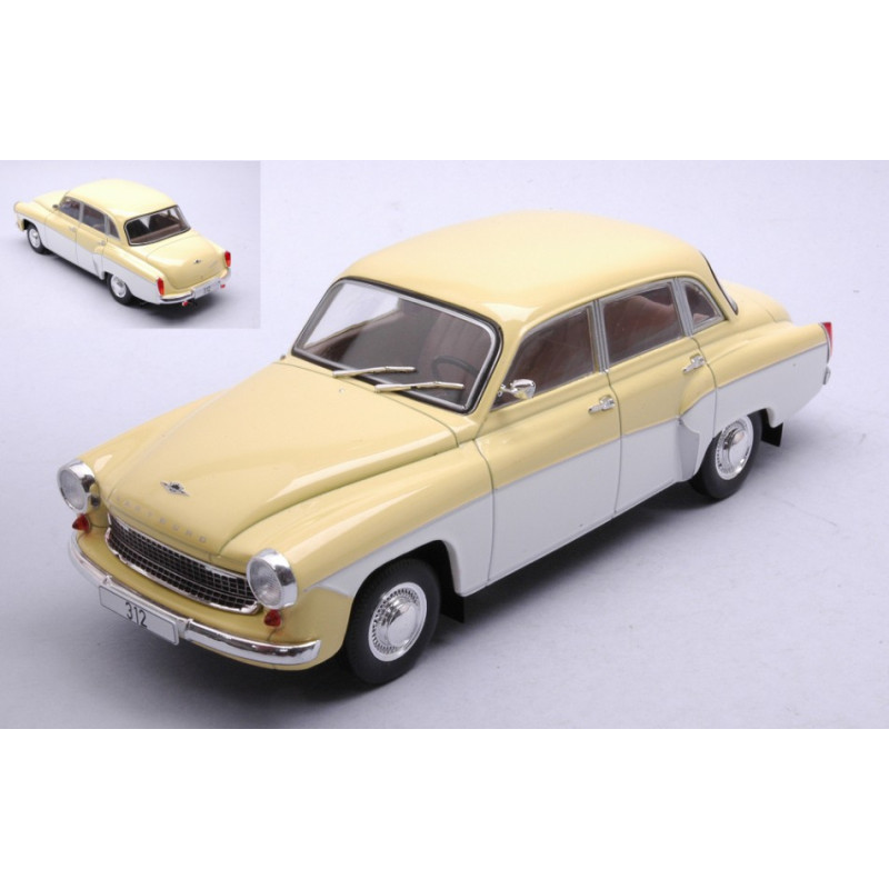 1:24 Whitebox Wartburg 312 Giallo Chiaro/bianco