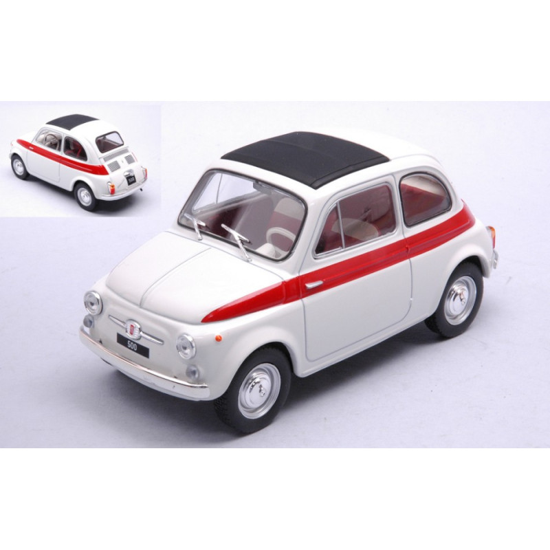 1:24 Whitebox Fiat 500 1960 Bianco/rosso