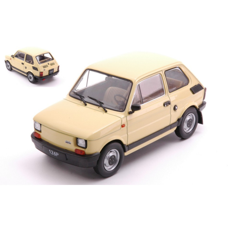 1:24 Whitebox Fiat 126P 1985 Giallo Chiaro