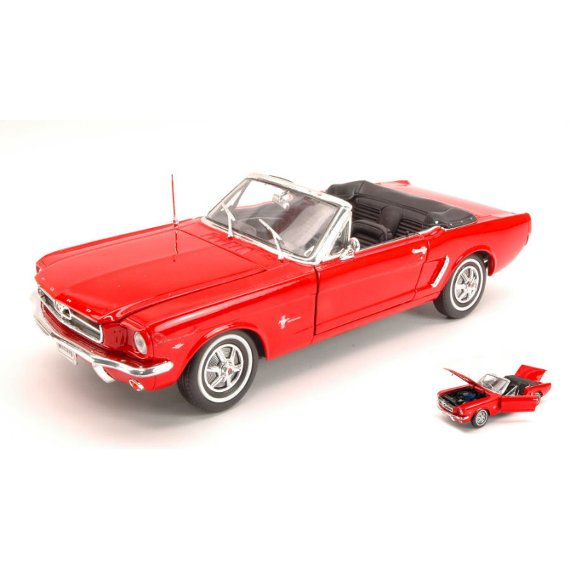 1:18 Welly Ford Mustang Cabrio 1964 Rosso