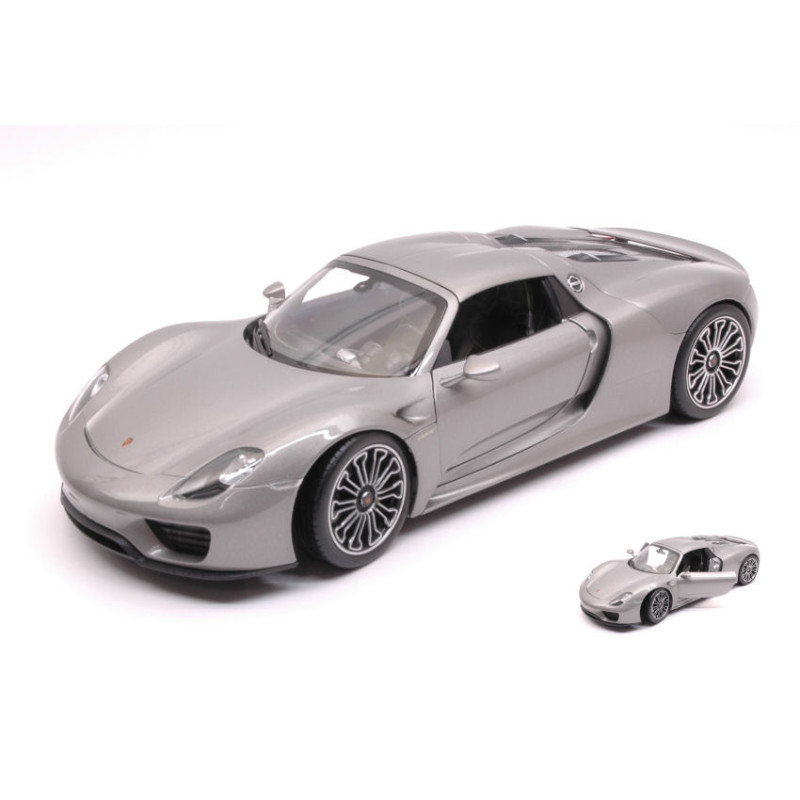 1:18 Welly Porsche 918 Spyder Hard TOP Argento