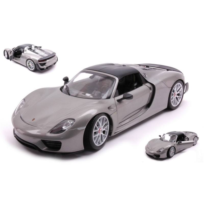 1:18 Welly Porsche 918 Spyder W/closed TOP Grigio