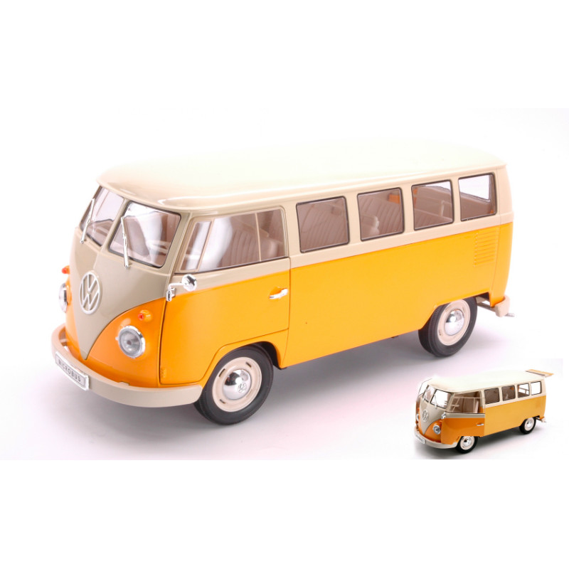 1:18 Welly VW T1 BUS Giallo Scuro/beige