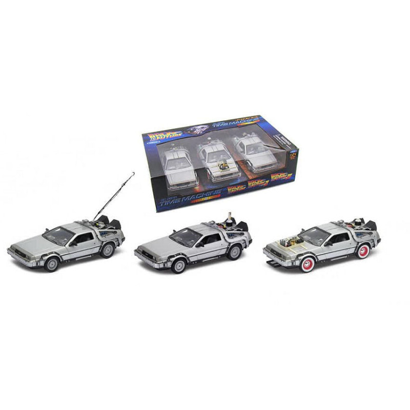 1:24 Welly DE Lorean Back TO THE Future Gift BOX Part I+ii+iii