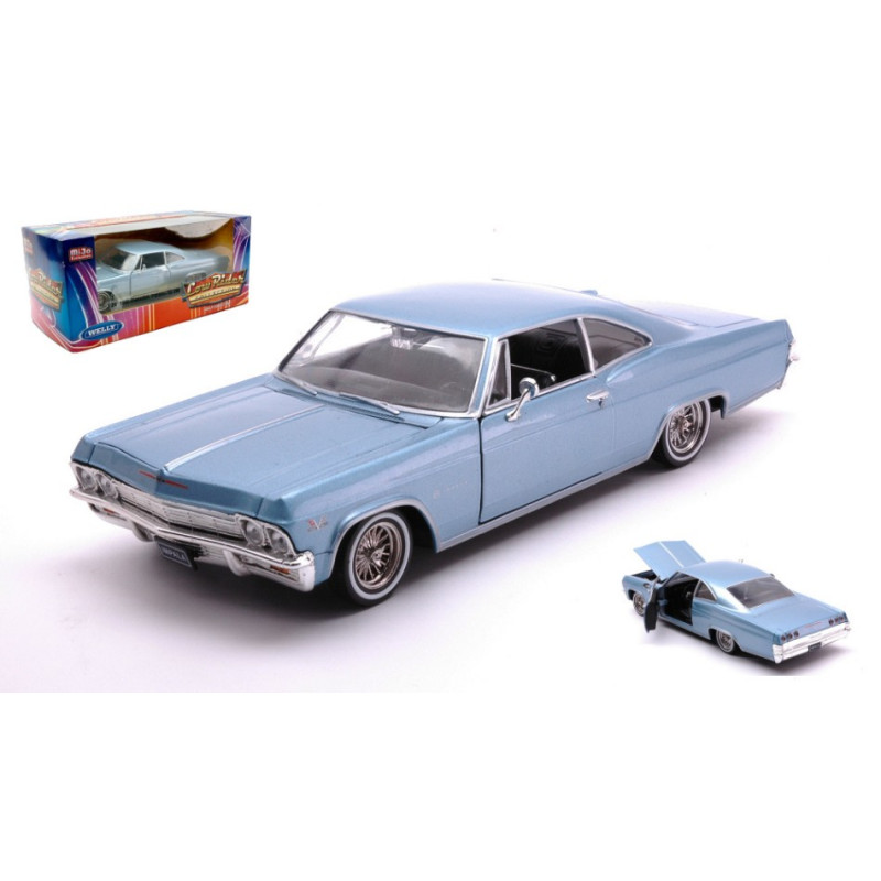 1:24 Welly Chevrolet Impala SS396 Coupe' 1965 Blu Chiaro Metallizzato