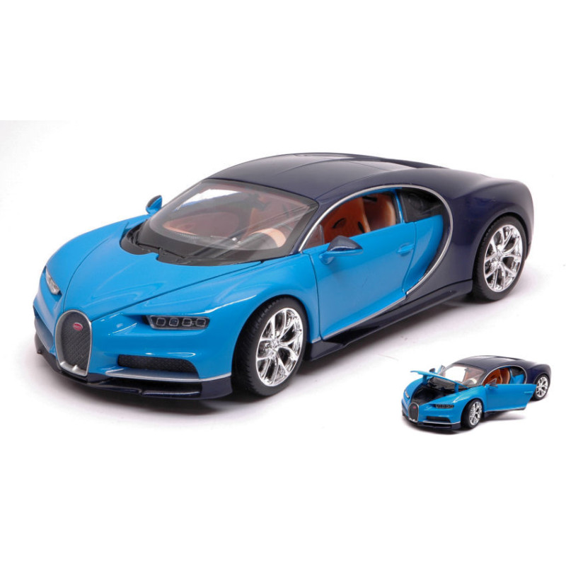 1:24 Welly Bugatti Chiron Blu Chiaro/blu Scuro