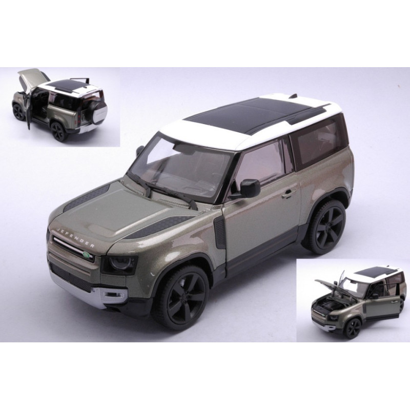 1:26 Welly Land Rover Defender Verde Chiaro Metallizzato