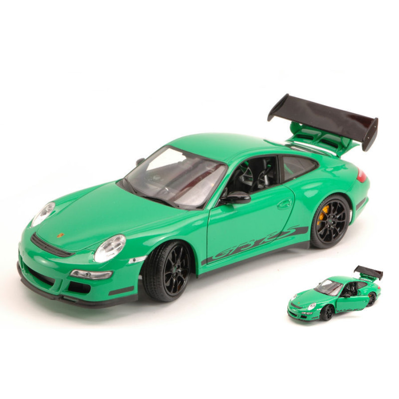 1:18 Welly Porsche 911 GTR 3 RS 2007 Verde With Nero Stripes