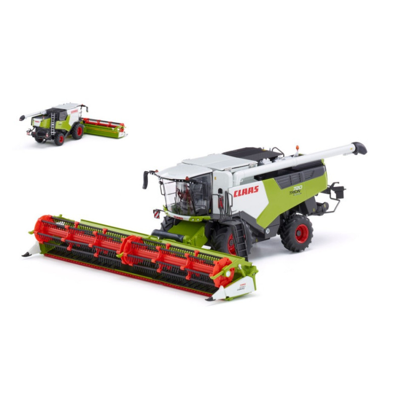 1:32 Wiking Mietitrebbia Frumento Claas Trion 720 Montana W/convio 1080 AND Trolley