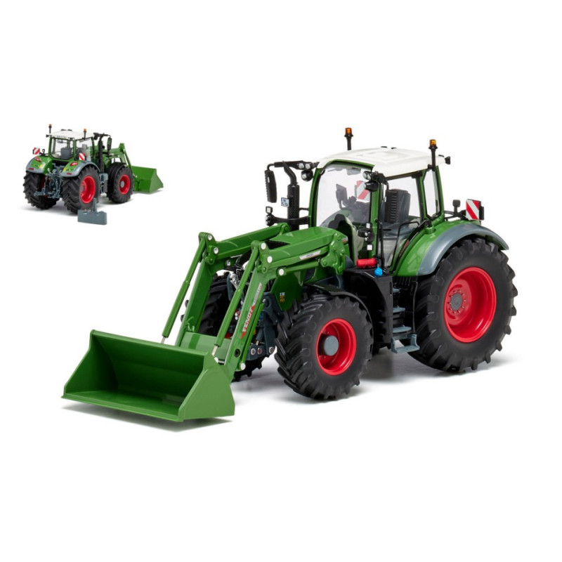 1:32 Wiking Trattore Fendt 724 With Front Loader Cargo 6.100