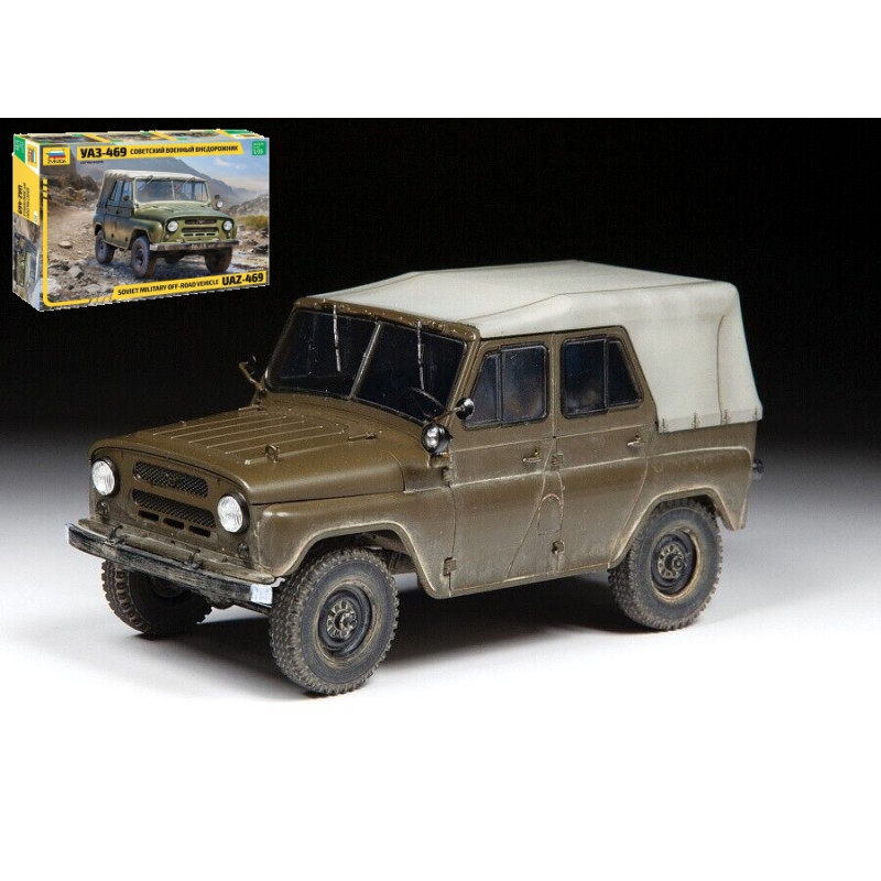 1:35 Zvezda UAZ 469 Soviet Military Off road Vehicle KIT