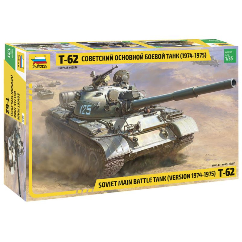 1:35 Zvezda T 62 Soviet Battle Tank 1974 1975 KIT