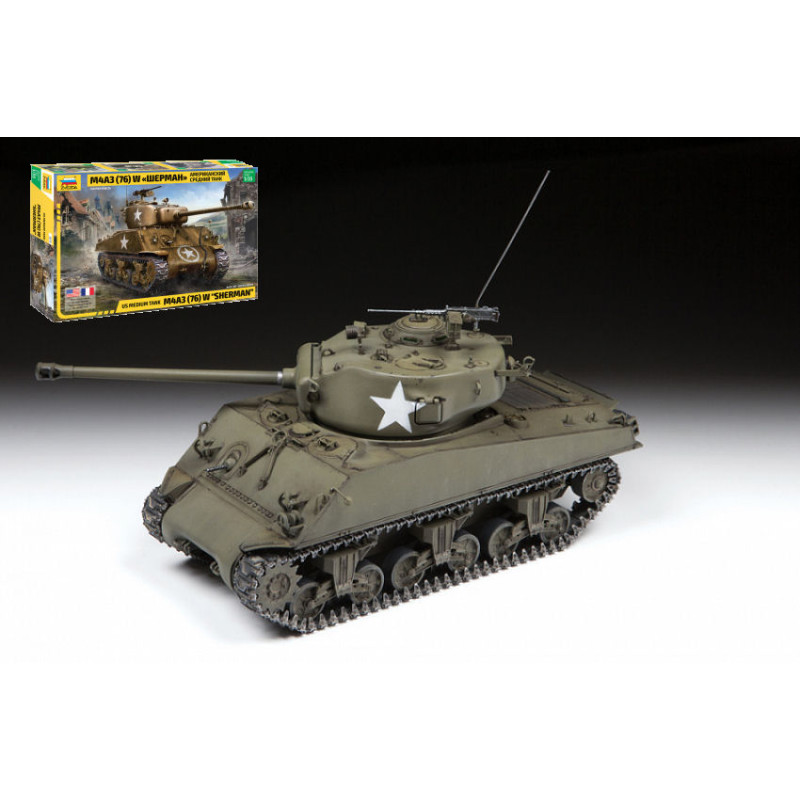 1:35 Zvezda M4 A3 (76 mm) Sherman Tank KIT