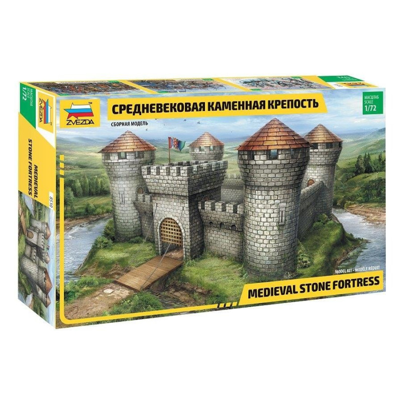 1:72 Zvezda Medieval Fortress Stone KIT