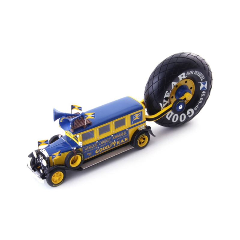 1:43 Autocult Buick Goodyear Airwheel Promotion BUS 1930 Blu/giallo