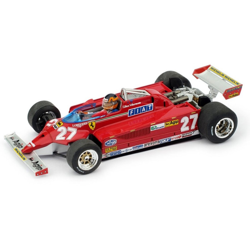 1:43 Brumm Ferrari 126 CK G.villeneuve 1981 N27 Winner Montecarlo GP W/pilote