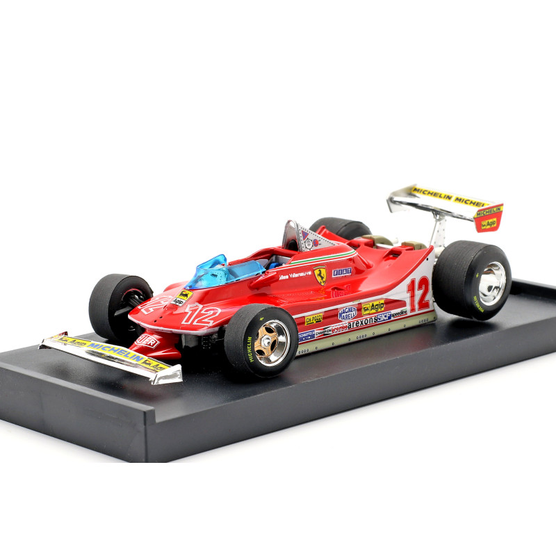 1:43 Brumm Ferrari 312 T4 G.villeneuve 1979 N12 2nd France GP Ruote Sterzanti