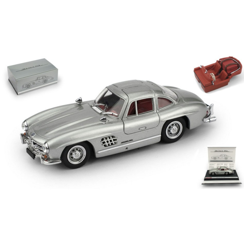 1:43 Brumm Mercedes 300SL Gullwing 1954 ALI DI Gabbiano + SET Valigie