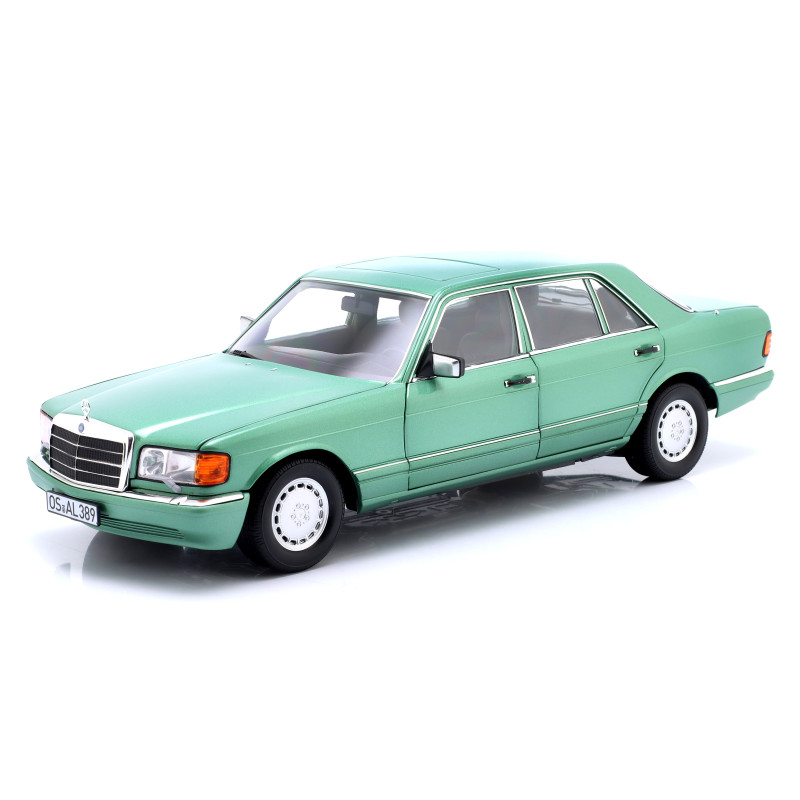 1:18 Norev Mercedes 500 SEL 1991 Verde Chiaro Metallizzato Apribile