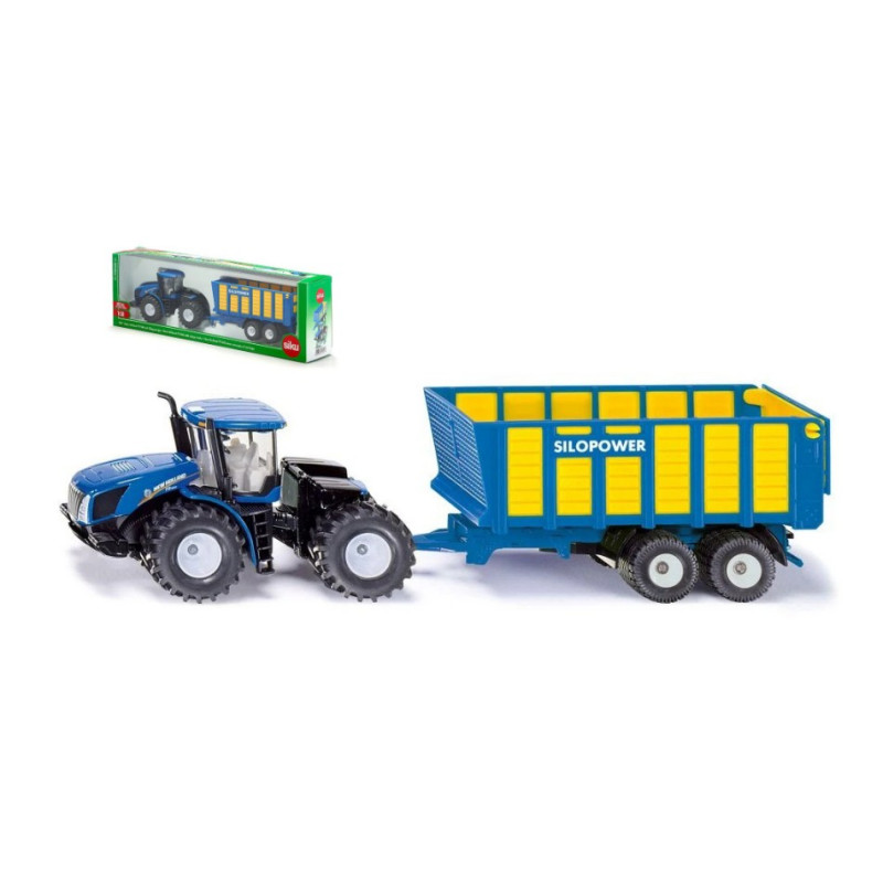 1:50 Siku Trattore NEW Holland C/carro Insilati