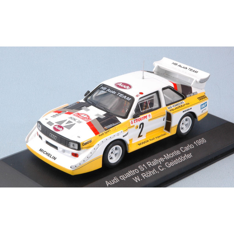 1:43 CMR Audi Quattro S1 N2 4th Monte Carlo 1986 W.rohrl c.geistdorfer