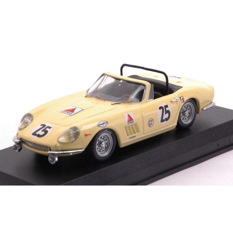 1:43 Best Model Ferrari 275 GTB/4 Spyder N25 12 H Sebring 1967 Mccluggage windr.