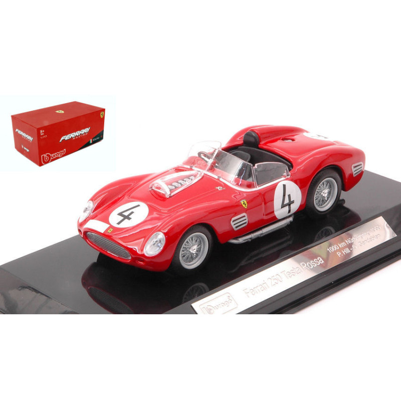 1:43 Burago Ferrari 250 Testa Rossa N4 1000 KM Nurburgring 1959 Hill gendebien