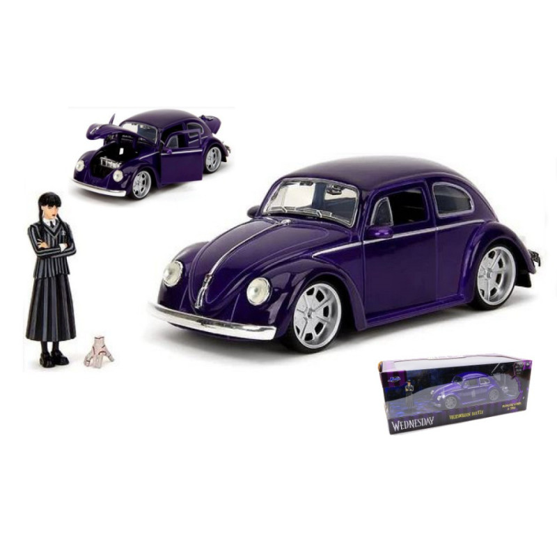 1:24 Jada Toys VW Beetle Wednesday With Figure